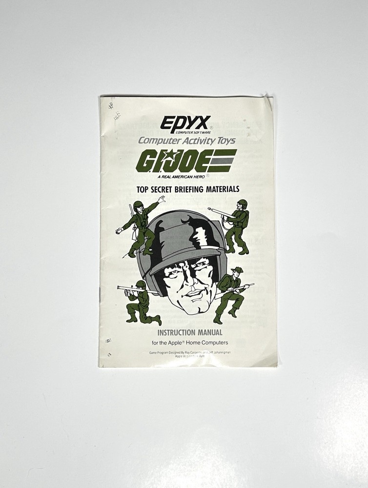 GI Joe A Real American Hero Commodore 64 C64 1984 Epyx Instruction Manual ONLY