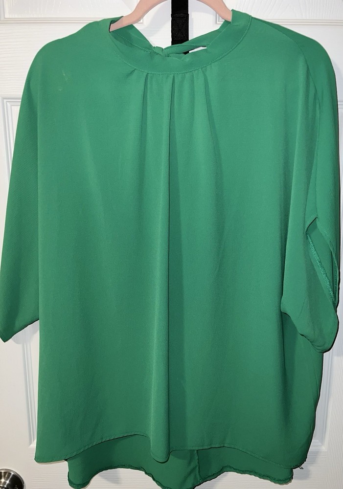 Women’s Angashion Green Career Blouse Size XL