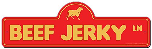 Beef Jerky Street Sign | Indoor/Outdoor | Funny Home Decor for Garages, Livin...