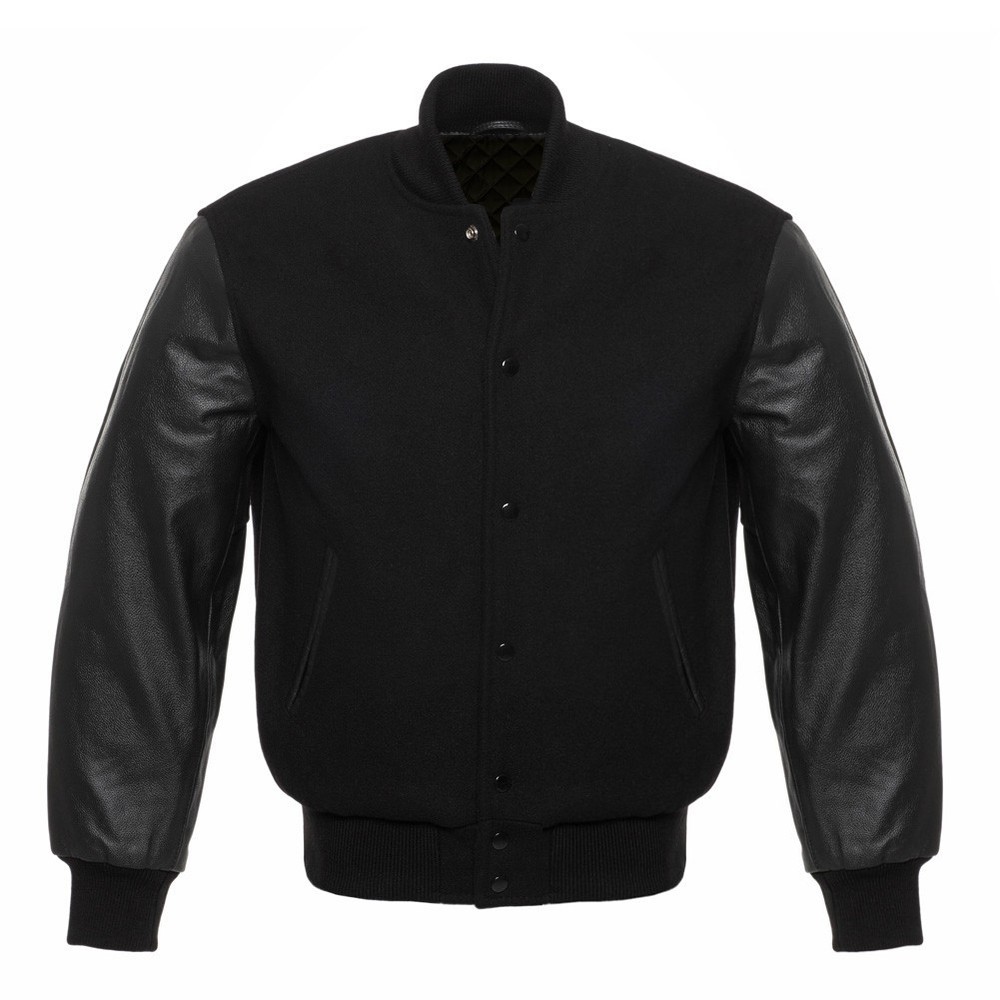 Varsity Letterman Wool & Real Cowhide Leather Sleeves High Quality Bomber Jacket