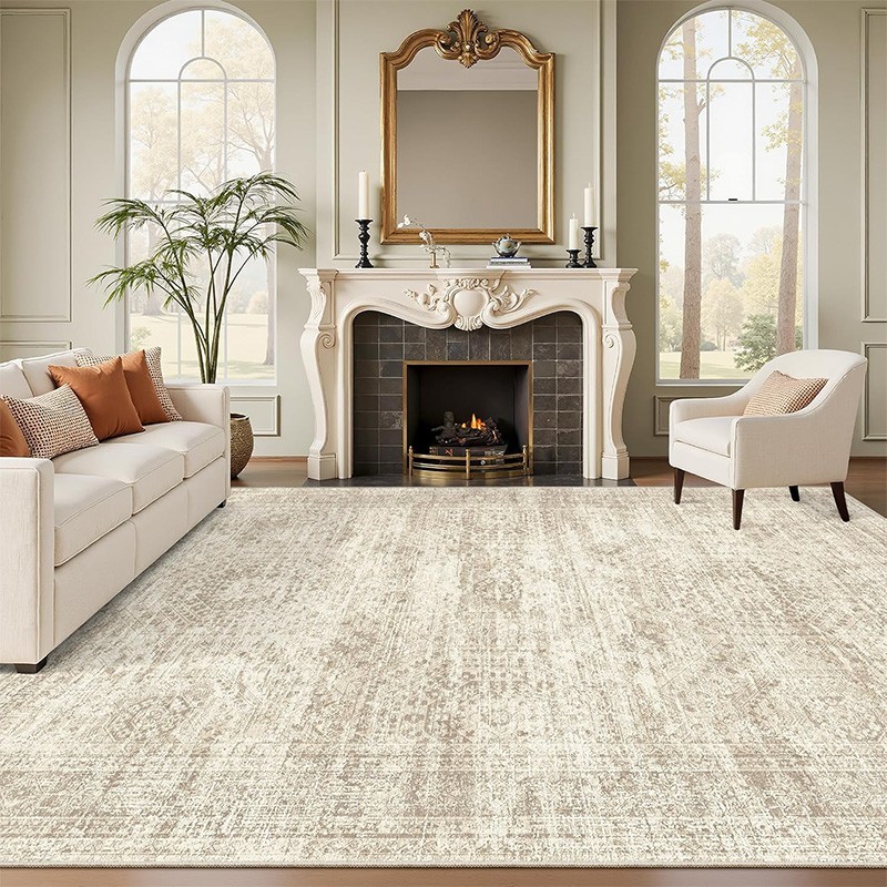 Foldable Area Rug Soft Rugs for Living Room Bedroom Anti-slip Hallway Runner Rug