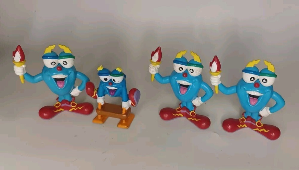 ATLANTA 1996 OLYMPICS Izzy Mascot Pvc Figures Lot of 4