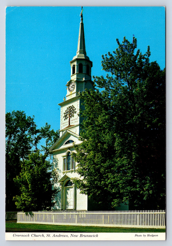 Vintage Postcard Greenock Church St Andrews New Brunswick