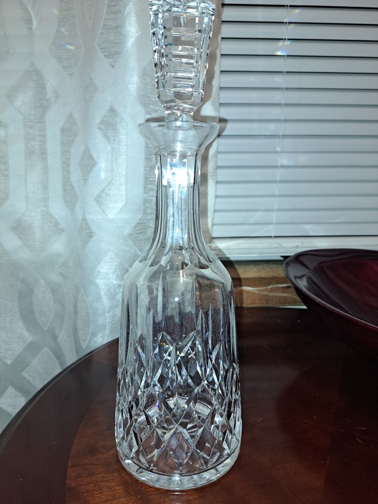 Waterford Crystal Lismore Tall Decanter with Stopper in Mint Condition