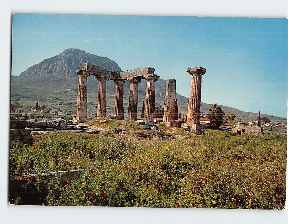 Postcard Temple of Apollo Corinth Greece