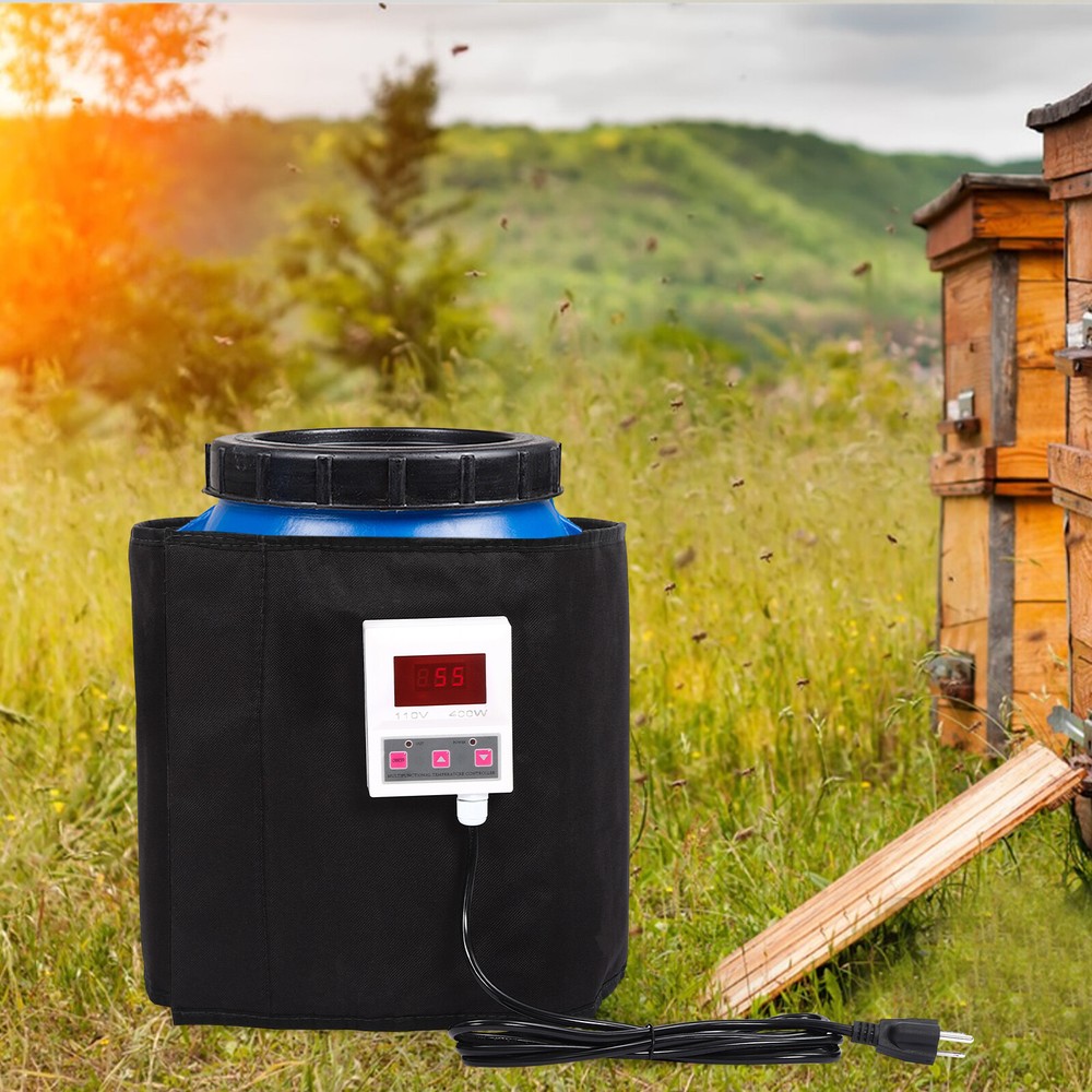400W Honey Bucket Heater Bee Blanket 5 Gallon Pail Heater Honey Barrel Heater