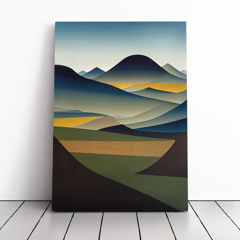 Abstract Mountain Landscapes No.4 Canvas Wall Art Print Framed Picture Decor