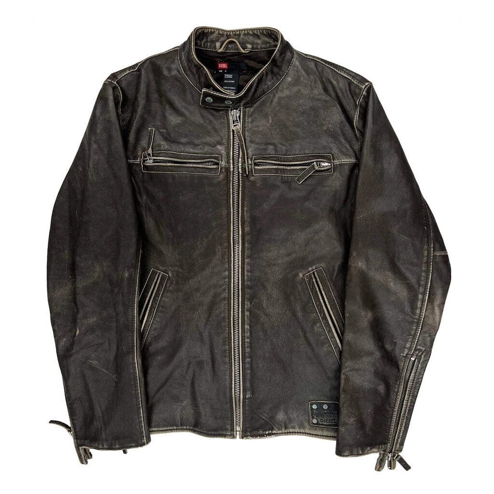 Diesel Leather Jacket - Medium Black Leather