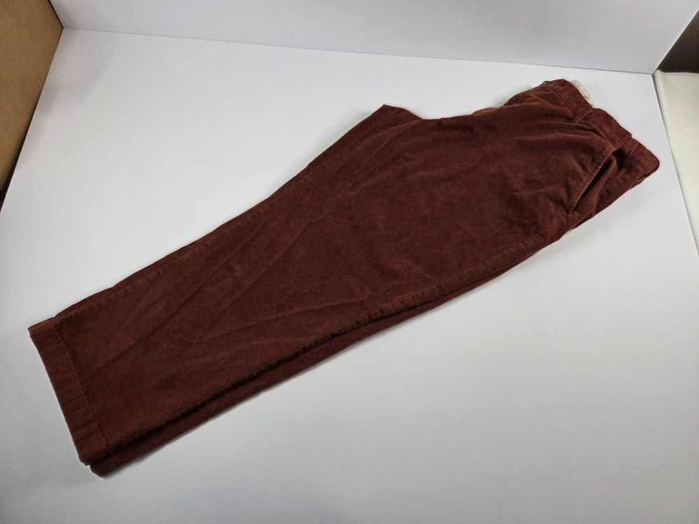 L.L.Bean Corduroy Pants Mens 42x30 Brown Comfort Waist Stretch Casual