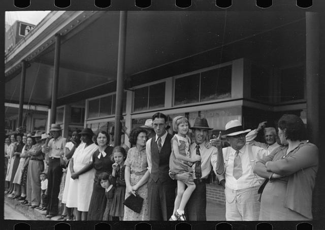 Photo:Crowley Louisiana 1938 National Rice Festival Crowd Street Scene