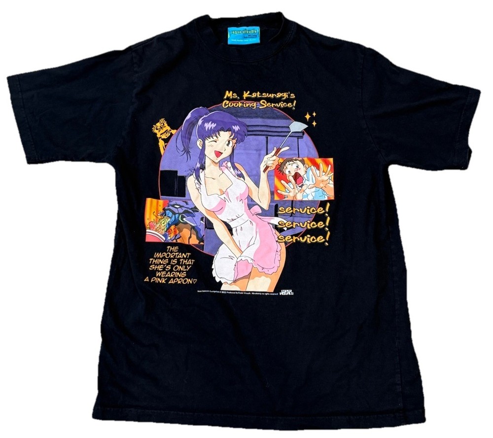 Neon Genesis Evangelion Misato Anime Retro Tee Esper Visuals Rare Grail Large