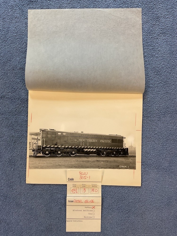 Original Black & White Proof Photograph Southern Pacific Railroad