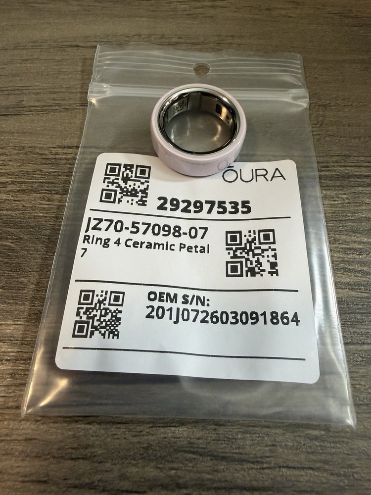 Authentic OURA Ring GEN 4 Ceramic Petal | Size 7 | New | No charger | No box |