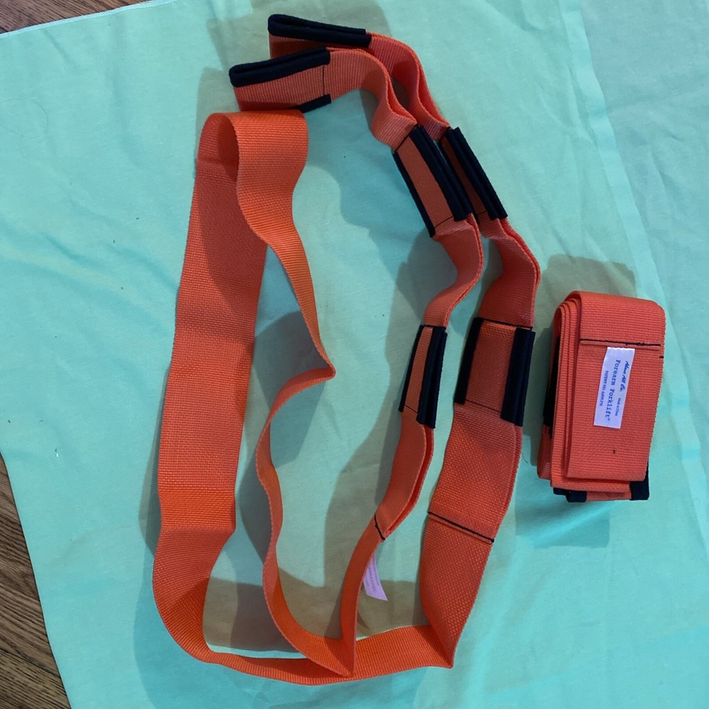 2 Above All Company Forearm Forklift Strap Lifting Strap Orange 3x110”