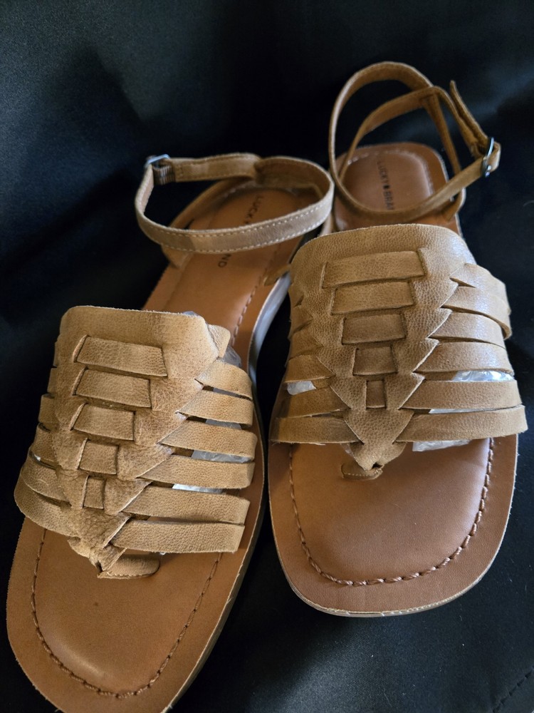 Lucky Brand Leather Summer Sandals Beige