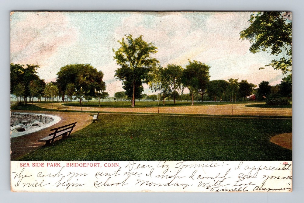 Bridgeport CT-Connecticut Sea Side Park Vintage c1907 Postcard