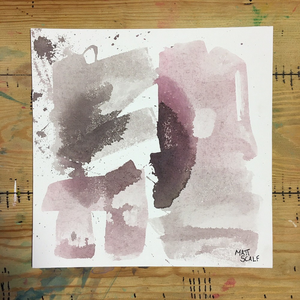 Matt Scalf 12x12 Canvas Panel Abstract Expressionism Modern Contemporary Signed