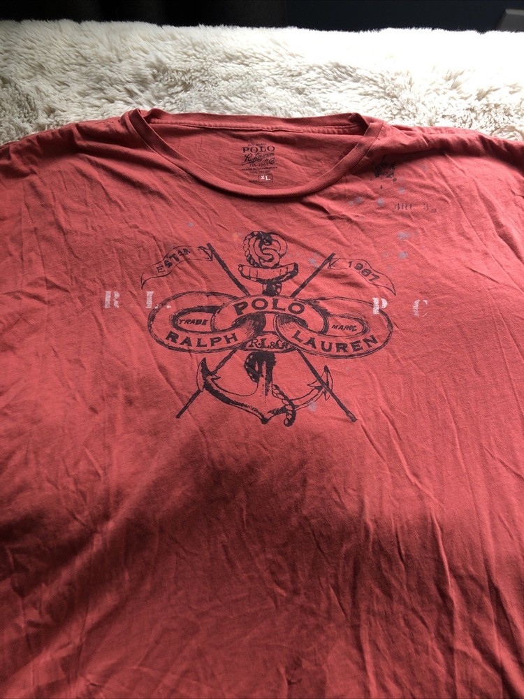 Polo Ralph Lauren Graphic SS Tee Red XL. Pre-Owned.