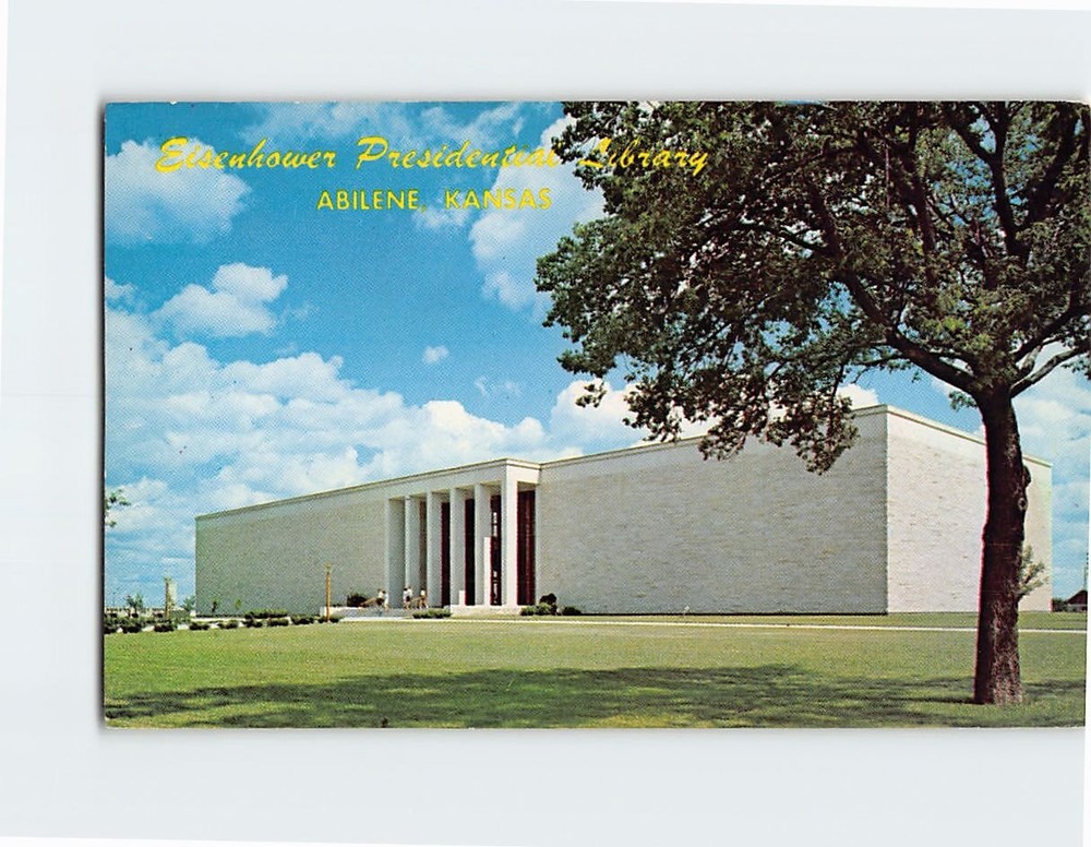 Postcard Eisenhower Presidential Library Abilene Kansas