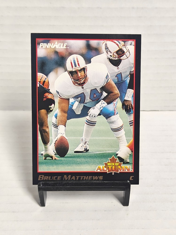 1993 Pinnacle Men of Autumn #38 Bruce Matthews Houston Oilers
