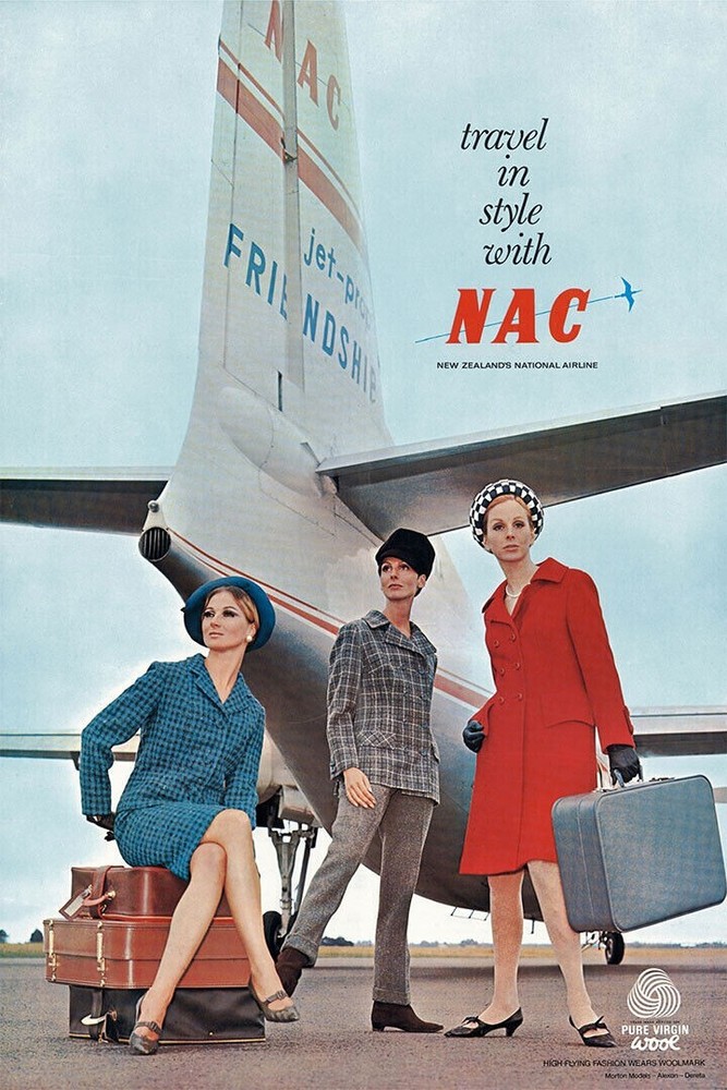 National Airlines Vintage Travel Print Wall Art | POSTER 24 X 36 Inches