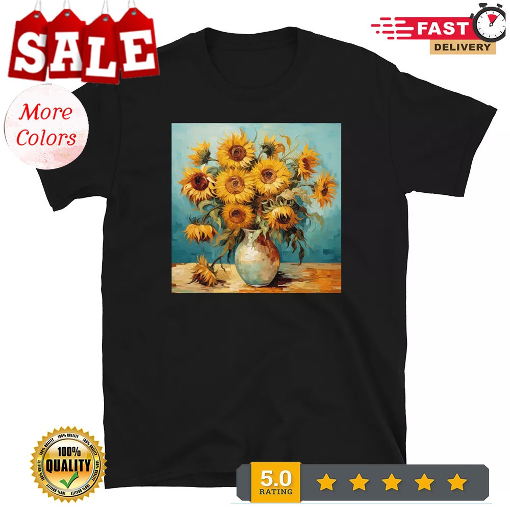 2025/Vincent van Gogh Sunflowers T-Shirt - Masterpiece Art Tee