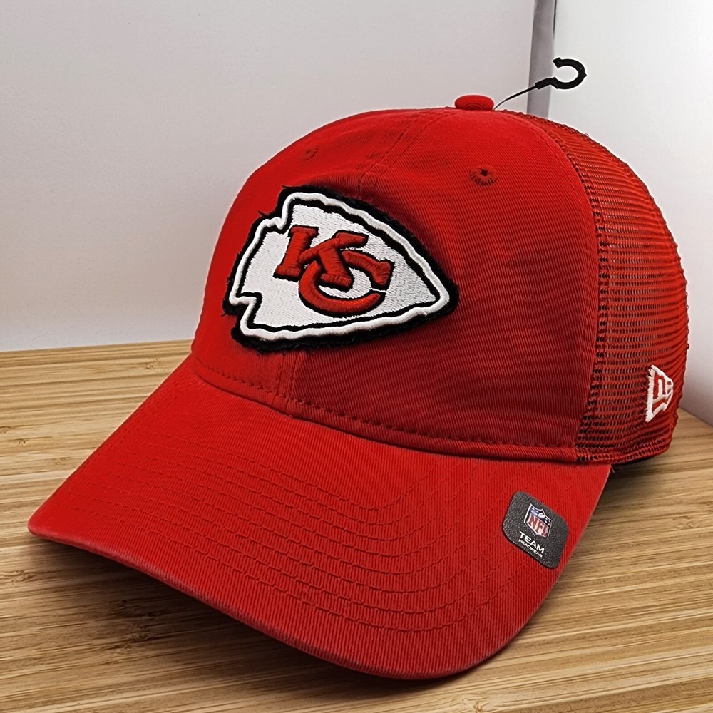 Kansas City Chiefs Trucker Hat, Rep Cap & Mesh, Patch, New Era 9TWENTY, Snapback