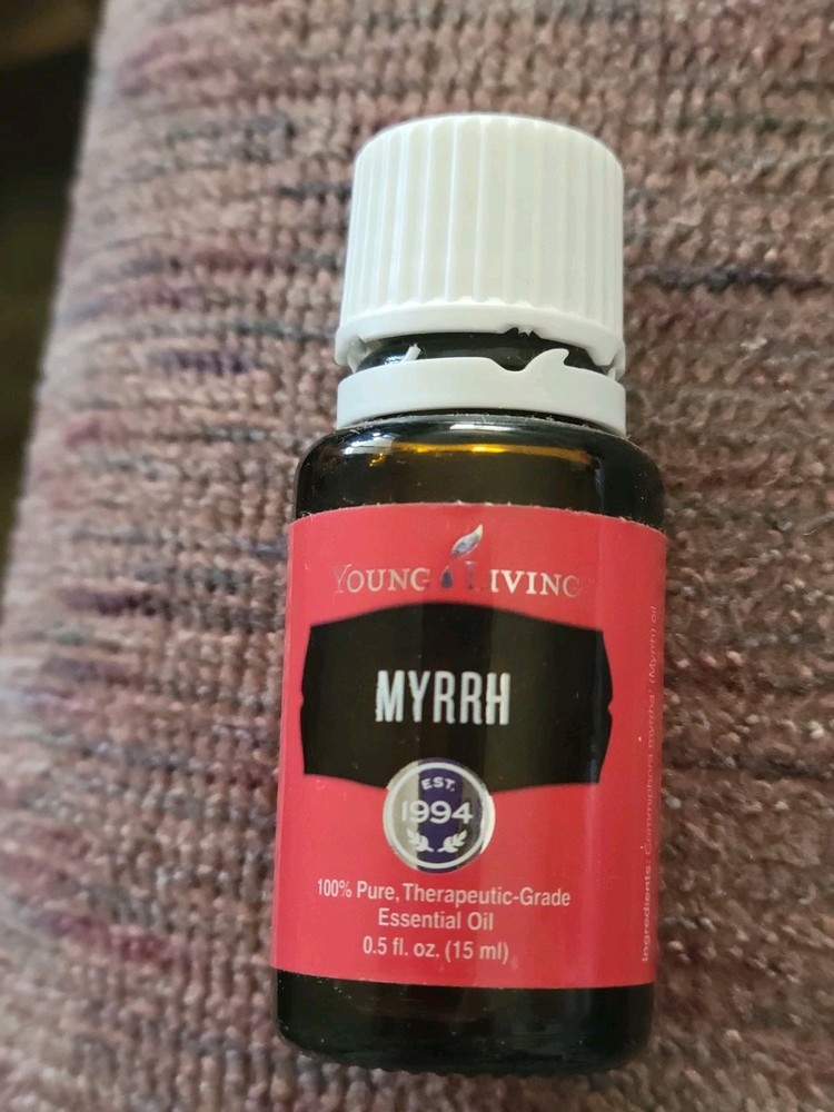 MYRRH-Young Living Essential Oils 15mil ( .5 fl oz) Open Bottle 98% Full!