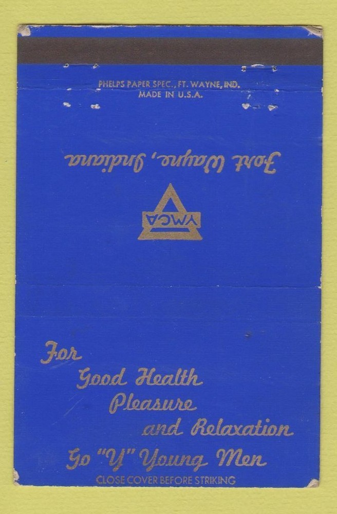 Matchbook Cover - YMCA Fort Wayne IN WEAR 40 Strike