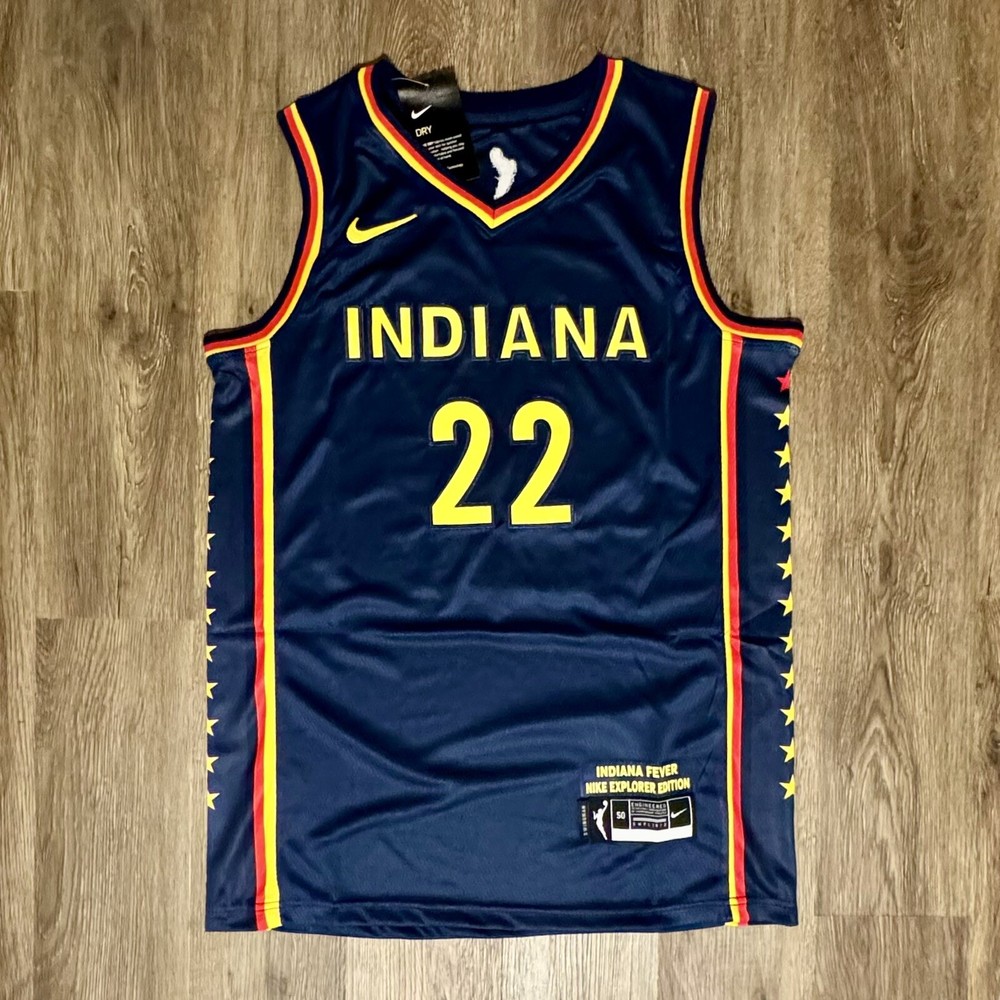 Caitlin Clark #22 Indiana Fever Stitched Blue Jersey Mens Size Large (50)