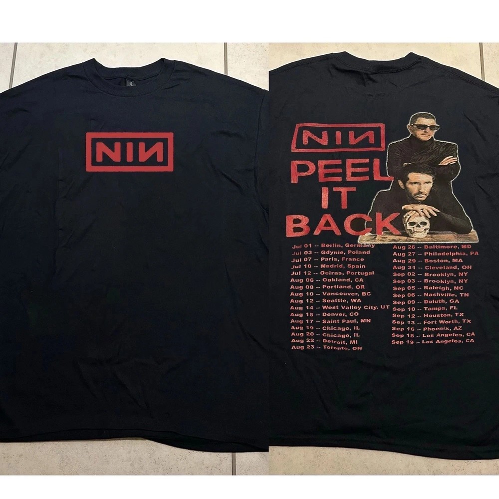 Nine Inch Nails Peel It Back Tour 2025 Merch T-shirt 2 Sides S-5XL