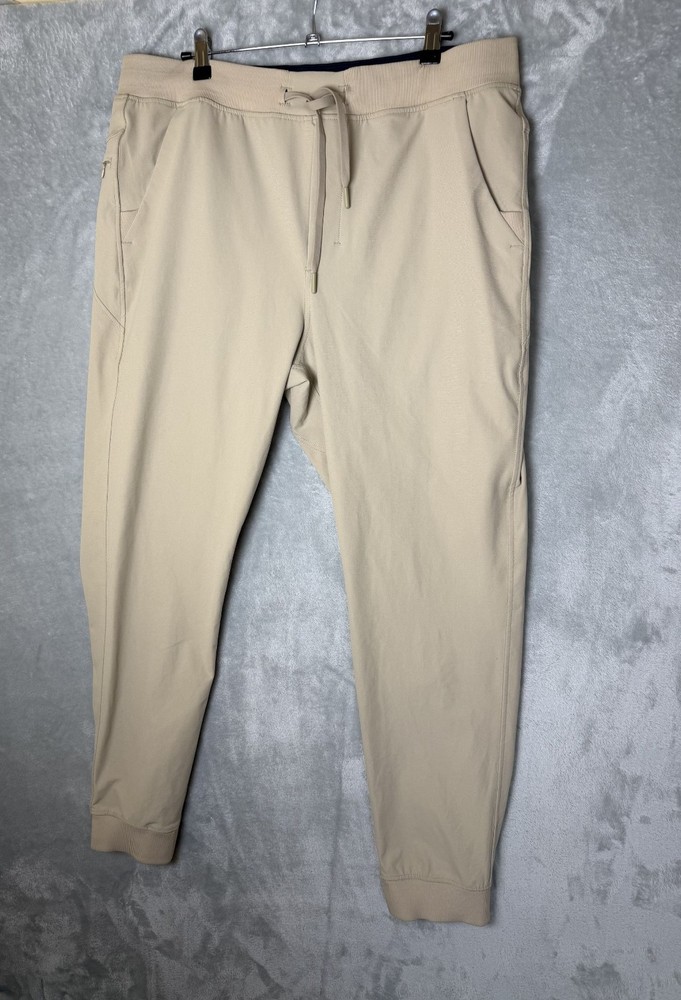 BIRDDOGS Jogger Pants Mens 3XL Khaki Boomstick Lined Stretch Golf Travel Casual