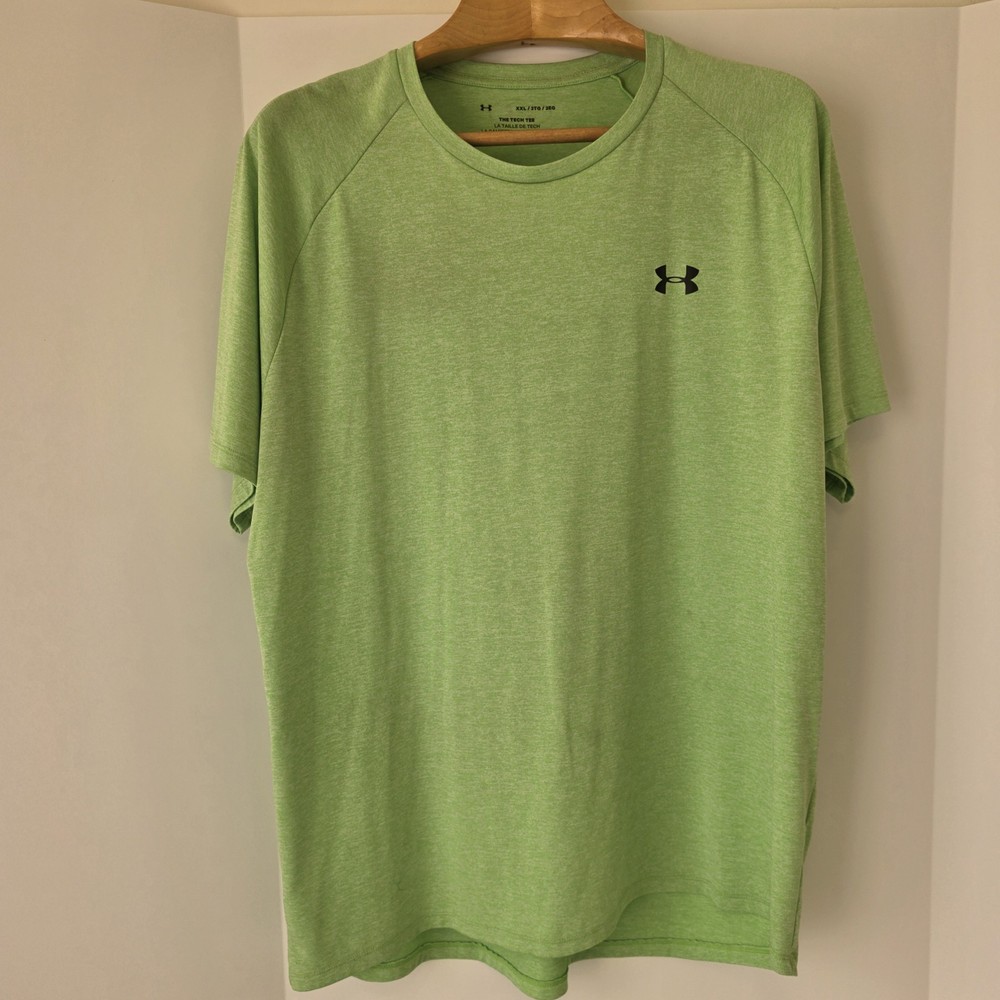 Under Armour Men’s XXL Tech T‑Shirt Key Lime Green Short Sleeve Athletic Tee