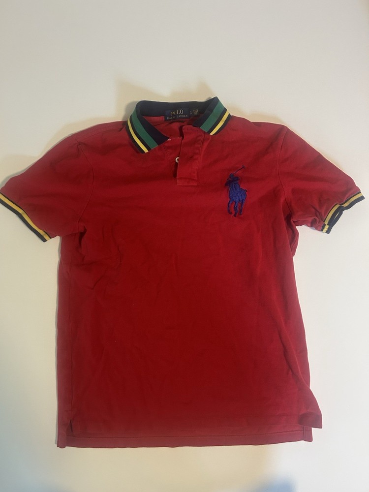 Polo Ralph Lauren Classic Fit Big Pony Mens Novelty Red Polo Shirt Sz: S