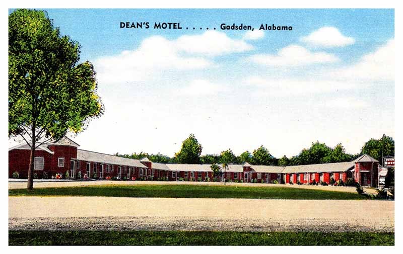 Postcard MOTEL SCENE Gadsden Alabama AL m/09 AQ5721