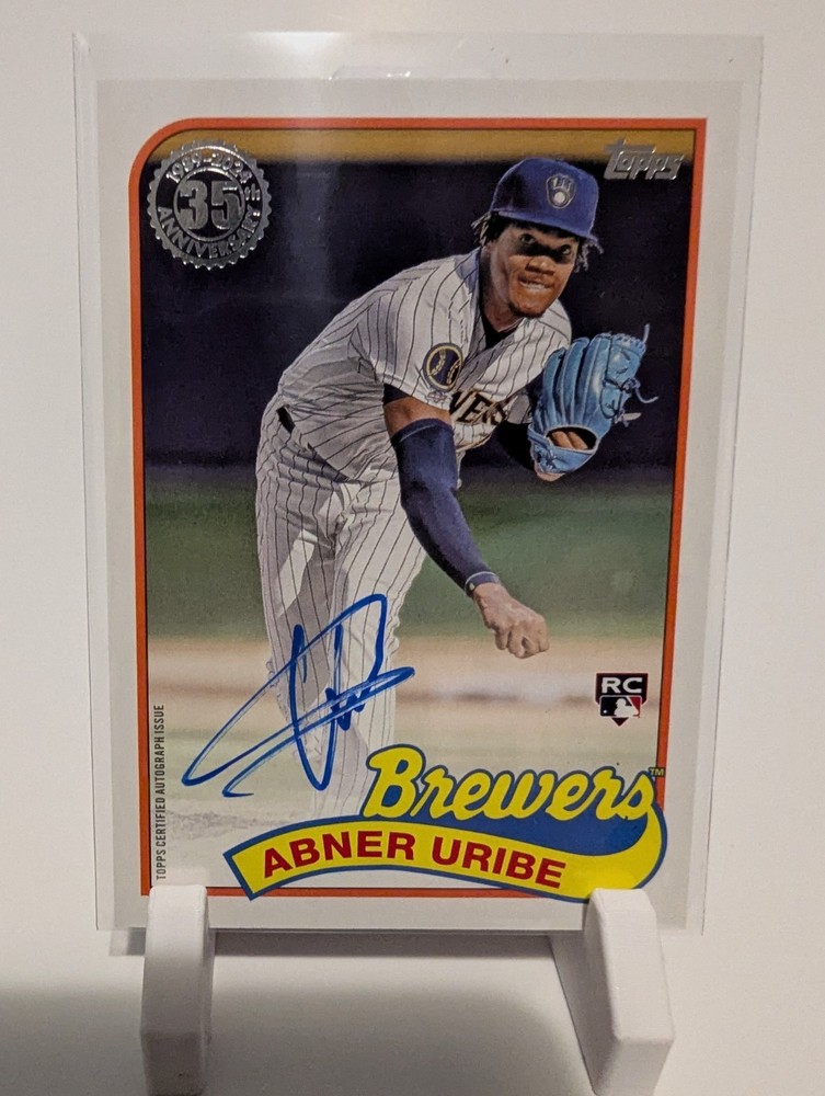 2024 Topps Series 1 - 1989 Topps Baseball Autographs Abner Uribe #89BA-AUR