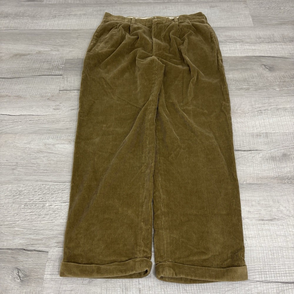 Brooks Brothers Elliot Tan Corduroy Trouser Pants Mens 34x30