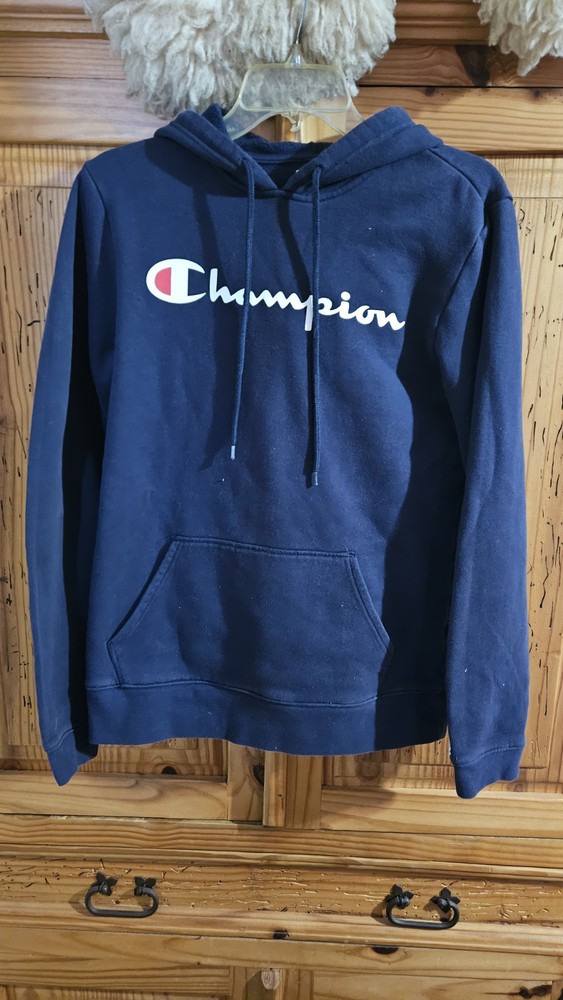 Womens Champion Navy Blue Hoodie Size Small