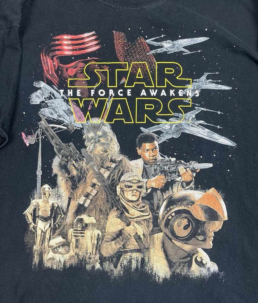 Star Wars Men's T-Shirt Size XL The Force Awakens Graphic Black