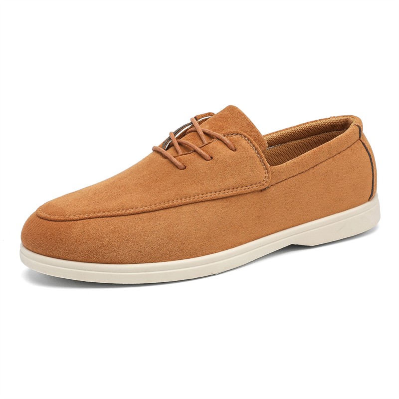 Mens Suede Leather Loafers Casual Shoes Fashion Business Formal Lace Up Shoes Sz