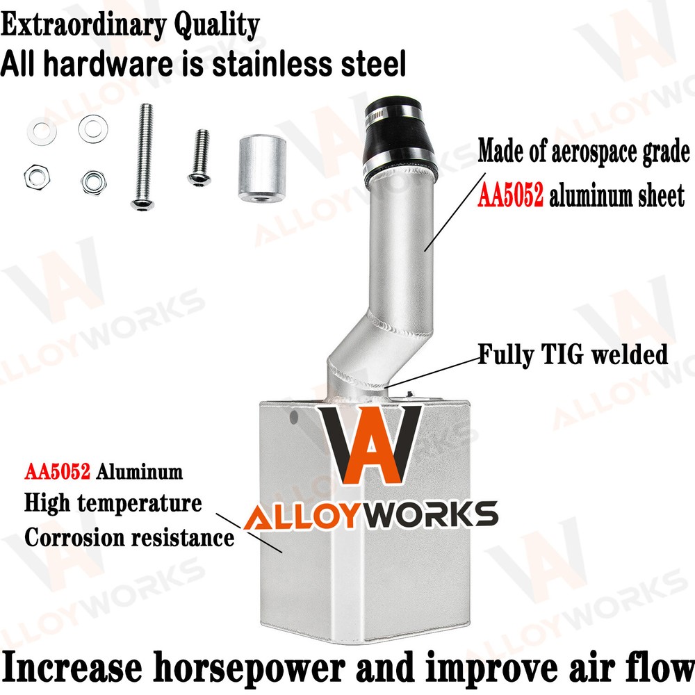 High Flow Aluminum Air Box Intake Airbox Kit for Yamaha Blaster Silver