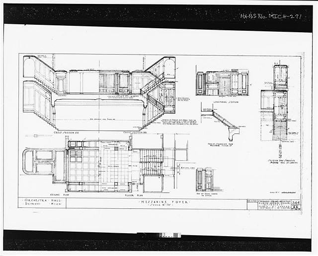 Orchestra Hall,3711 Woodward Avenue,Detroit,Wayne County,Michigan,MI,HABS,26