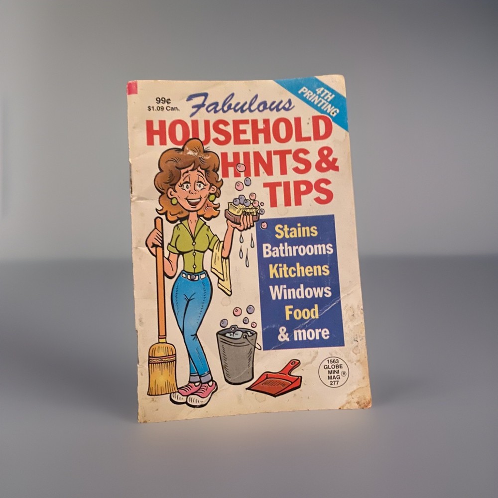 Fabulous Household Hints &Tips By Jenna Rose Small Booklet Globe Mini Mag 1366
