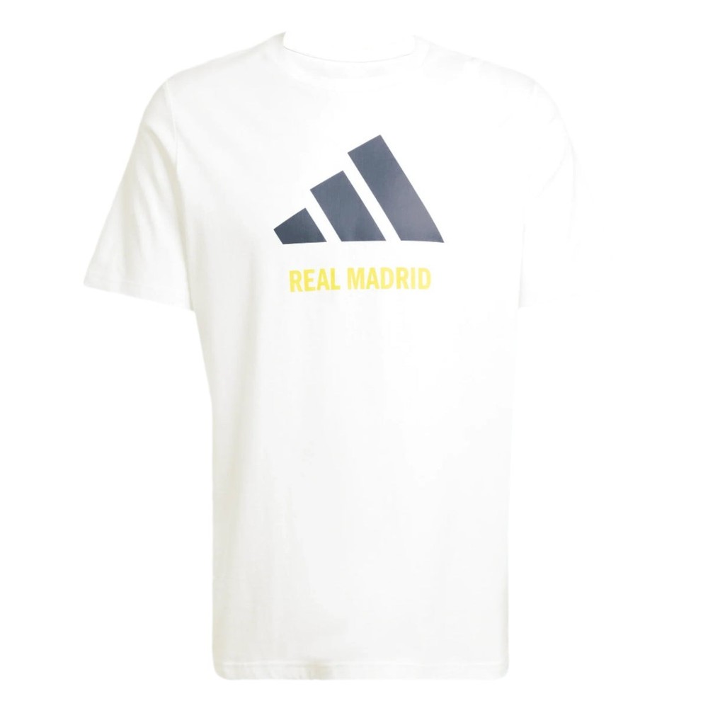 Adidas Real Madrid Soccer Seasonal Graphic White Tee Size Large La Liga