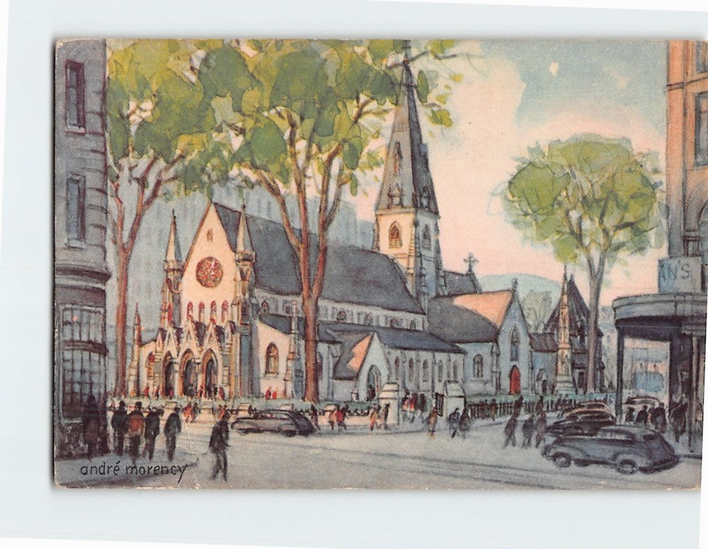 Postcard Christ Church Cathedral Montreal Canada