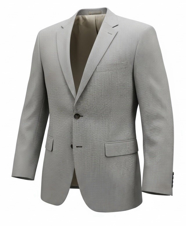✨🧥 Oscar De La Renta Silk Blazer 48R Houndstooth Made In India 🧥✨
