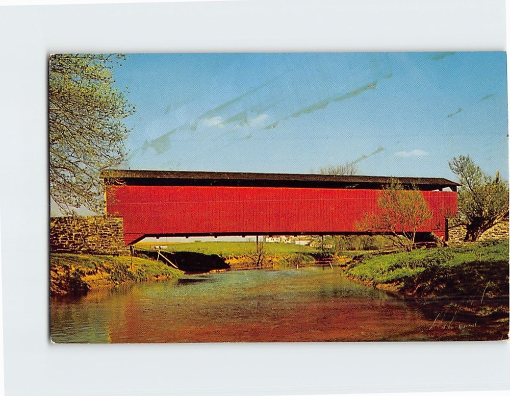 Postcard The Old Covered Bridge Greetings From The Penna. Dutch Country PA USA