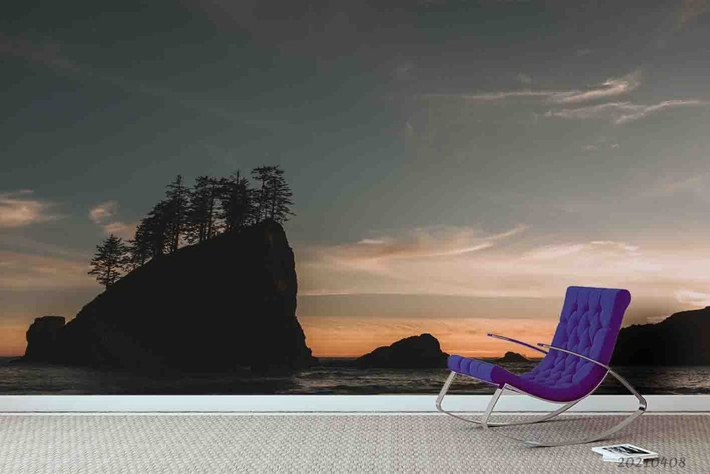 3D Sky Sea Sunset Landscape Wall Murals Wallpaper Murals Wall Sticker 2