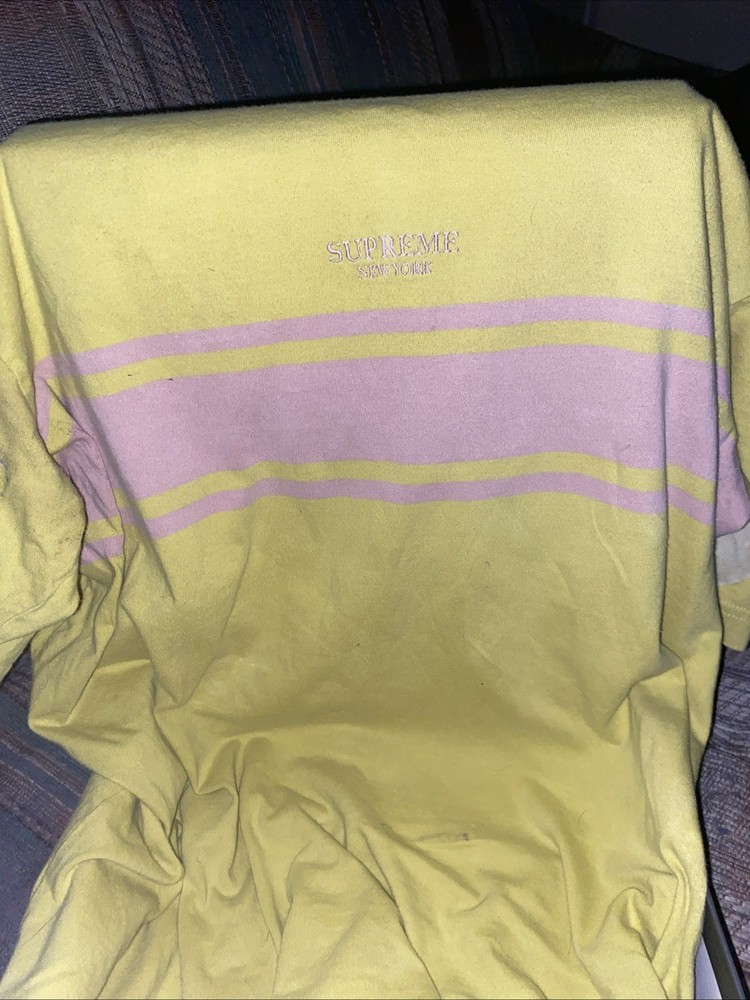 Yellow Supreme Men’s Shirt Size Medium 100% Authentic