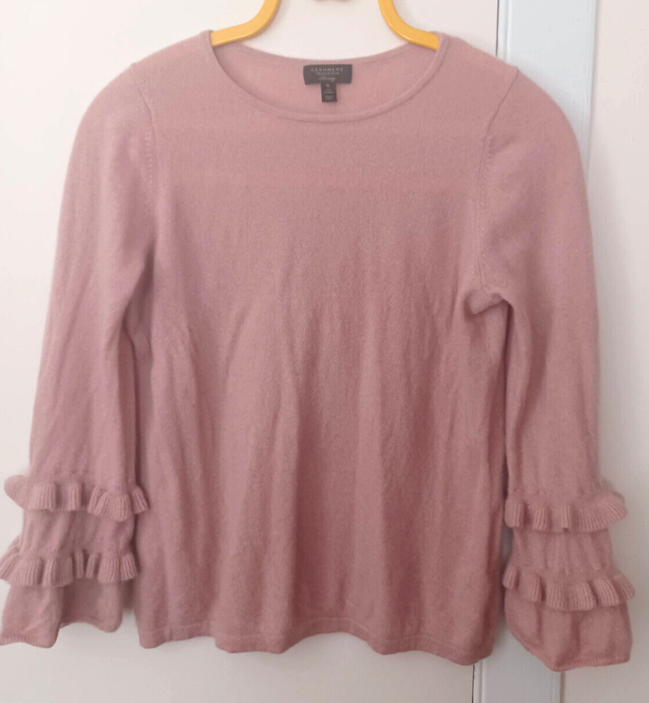 Charter Club 100% Cashmere Luxury Pullover Round Neck Pink Size XL